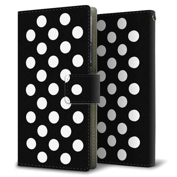 Galaxy S25 Ultra SM-S938Z SoftBank 高画質仕上げ プリント手帳型ケース ( 薄型スリム )シンプル柄（水玉）