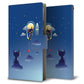 Galaxy S24 Ultra SCG26 au 高画質仕上げ プリント手帳型ケース ( 薄型スリム )夜とネコ
