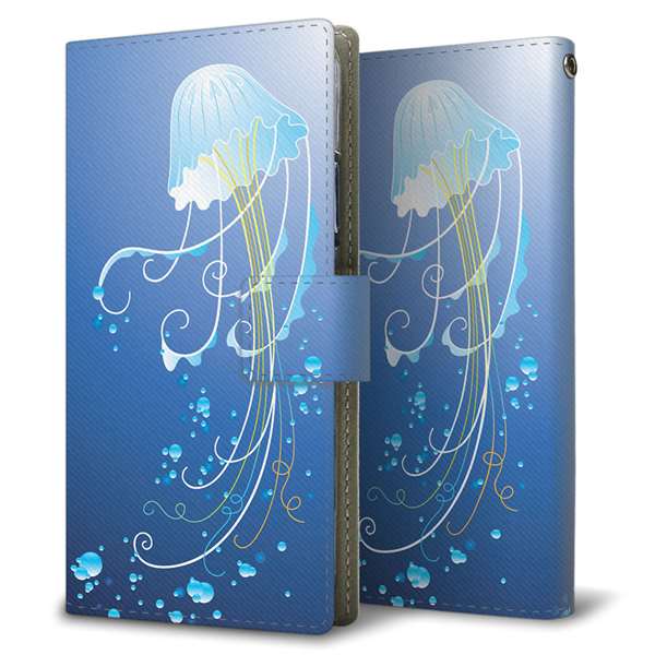 AQUOS wish5 SH-52F docomo 高画質仕上げ プリント手帳型ケース ( 薄型スリム ) 【362 ジェリーフィシュ】