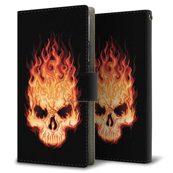 iPhone Air 高画質仕上げ プリント手帳型ケース ( 薄型スリム ) 【364 ドクロの怒り】