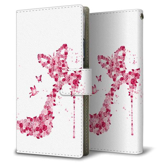 Xiaomi 14T XIG07 au 高画質仕上げ プリント手帳型ケース ( 薄型スリム ) 【387 薔薇のハイヒール】
