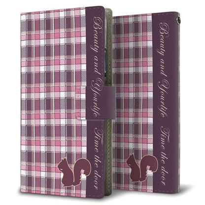 Xperia 10 VI SO-52E docomo 高画質仕上げ プリント手帳型ケース ( 薄型スリム )ピンクチェック