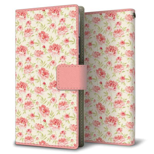 arrows Alpha M08 高画質仕上げ プリント手帳型ケース ( 薄型スリム )北欧の小花