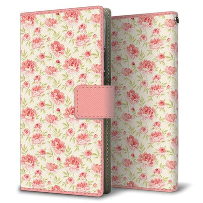 BASIO active SHG09 au 高画質仕上げ プリント手帳型ケース ( 薄型スリム )北欧の小花