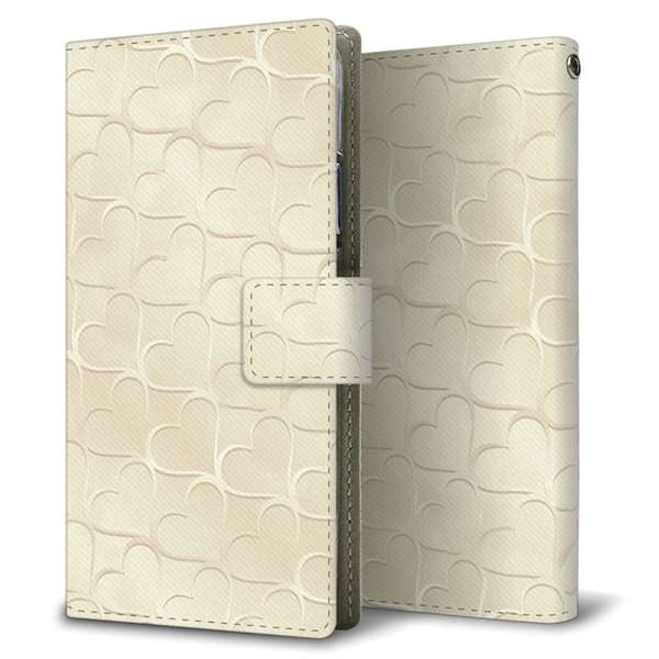 AQUOS sense10 SH-M33 高画質仕上げ プリント手帳型ケース ( 薄型スリム )かくれハート