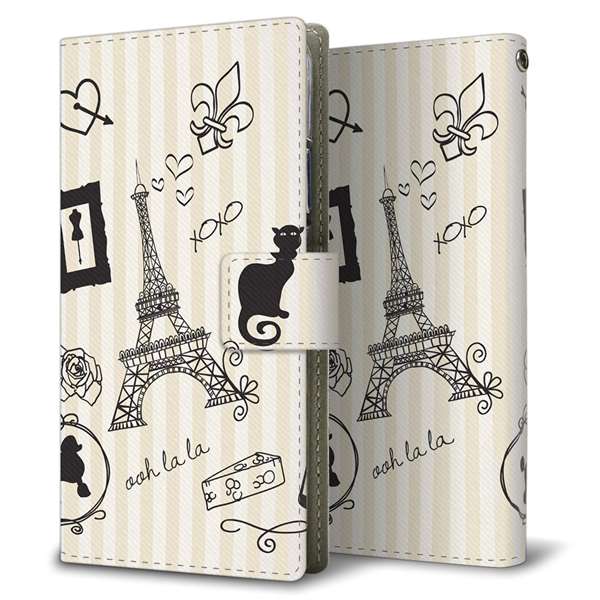 iPhone15 高画質仕上げ プリント手帳型ケース ( 薄型スリム )LOVE フランス