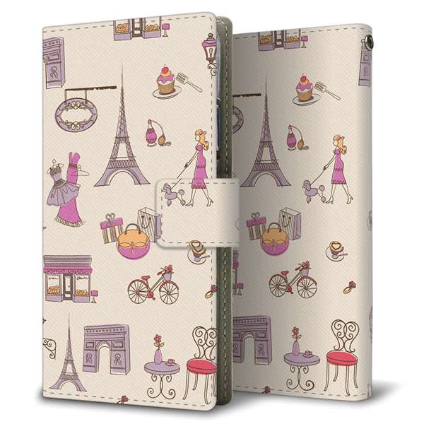 Galaxy A36 5G SC-54F docomo 高画質仕上げ プリント手帳型ケース ( 薄型スリム )LOVE フランス