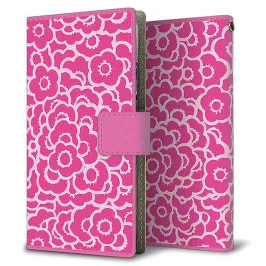 AQUOS sense10 SH-M33 高画質仕上げ プリント手帳型ケース ( 薄型スリム ) 【716 ピンクフラワー】