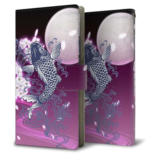 arrows We2 FCG02 au 高画質仕上げ プリント手帳型ケース ( 薄型スリム )鯉