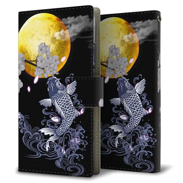AQUOS wish5 SH-M32 高画質仕上げ プリント手帳型ケース ( 薄型スリム )鯉