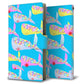 AQUOS wish5 A502SH Y!mobile 高画質仕上げ プリント手帳型ケース ( 薄型スリム ) 【1045 くじらの仲間】