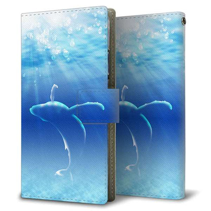 AQUOS wish3 SH-53D docomo 高画質仕上げ プリント手帳型ケース(薄型スリム)海の守り神 耐衝撃