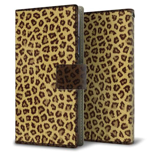 Xperia 10 VI A402SO SoftBank 高画質仕上げ プリント手帳型ケース ( 薄型スリム )ヒョウ柄ベーシックS