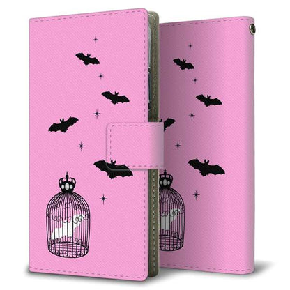 Xperia 1 VII A501SO SoftBank 高画質仕上げ プリント手帳型ケース ( 薄型スリム )むかいあぐる こうもりの王冠鳥かご