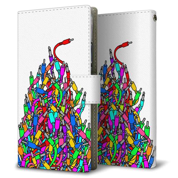 nubia S2R Z6305R 楽天モバイル 高画質仕上げ プリント手帳型ケース ( 薄型スリム )むかいあぐる ケーブルプラグ