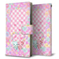 AQUOS wish4 A402SH Y!mobile 高画質仕上げ プリント手帳型ケース ( 薄型スリム )むかいあぐる 花くま