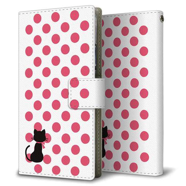 AQUOS sense10 SH-53F docomo 高画質仕上げ プリント手帳型ケース ( 薄型スリム )ネコとシンプルミルキー