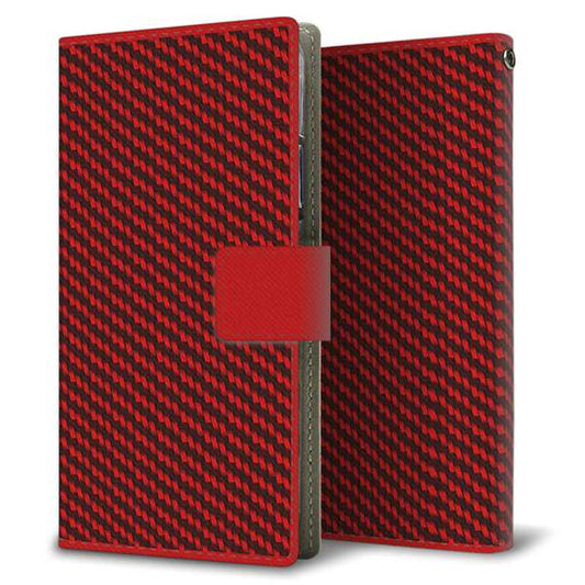 Xiaomi 14T XIG07 au 高画質仕上げ プリント手帳型ケース ( 薄型スリム )カーボン
