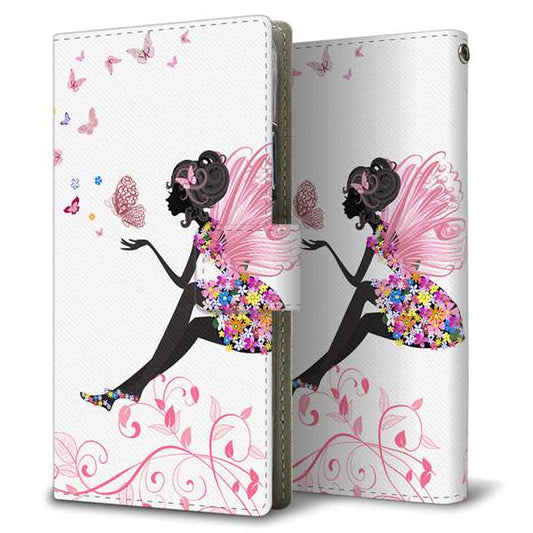 iPhone15 Pro 高画質仕上げ プリント手帳型ケース ( 薄型スリム )花と少女