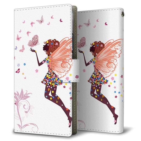 Galaxy A55 5G SC-53E docomo 高画質仕上げ プリント手帳型ケース ( 薄型スリム )花と少女