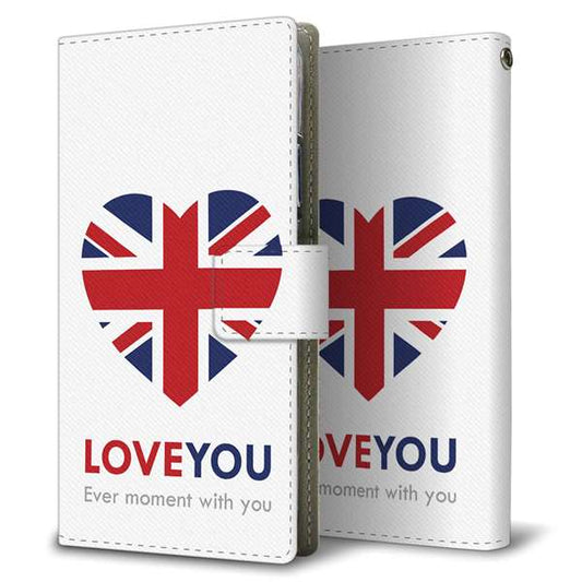 BASIO active SHG09 au 高画質仕上げ プリント手帳型ケース ( 薄型スリム )ユニオンジャックハート