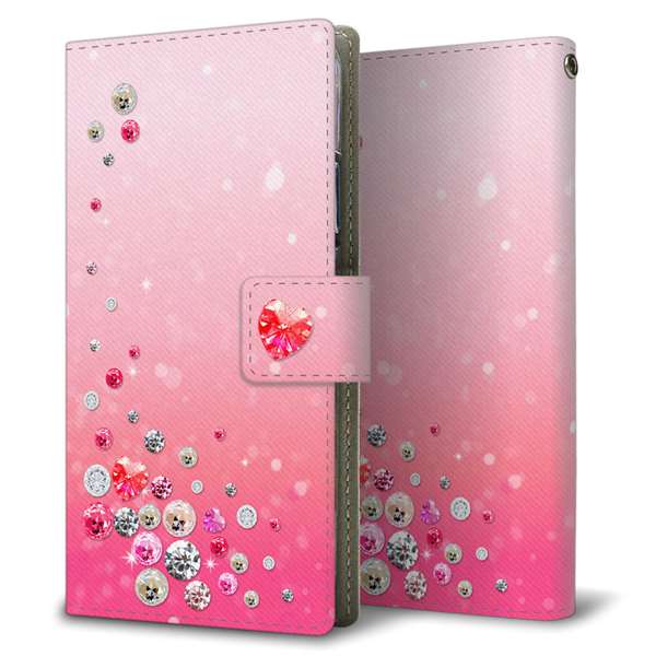 BASIO active2 SHG12 au 高画質仕上げ プリント手帳型ケース ( 薄型スリム )スワロデコ風プリント