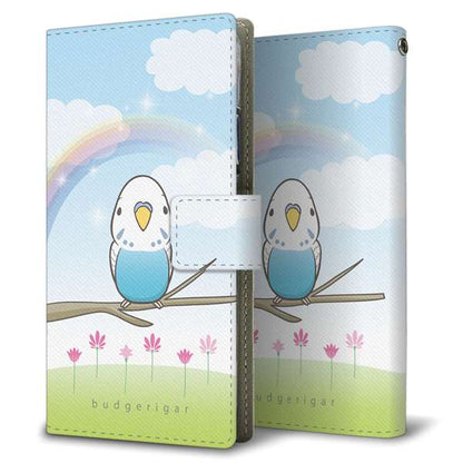AQUOS wish5 SH-M32 高画質仕上げ プリント手帳型ケース ( 薄型スリム )セキセイインコ