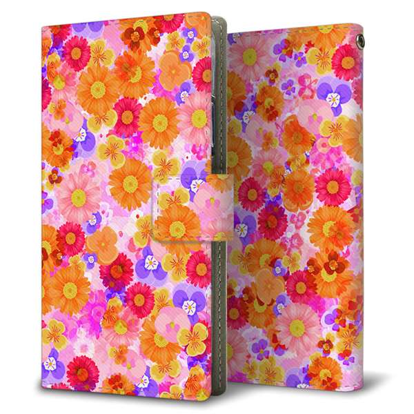 AQUOS sense10 SHG15 au 高画質仕上げ プリント手帳型ケース ( 薄型スリム )リバティプリント