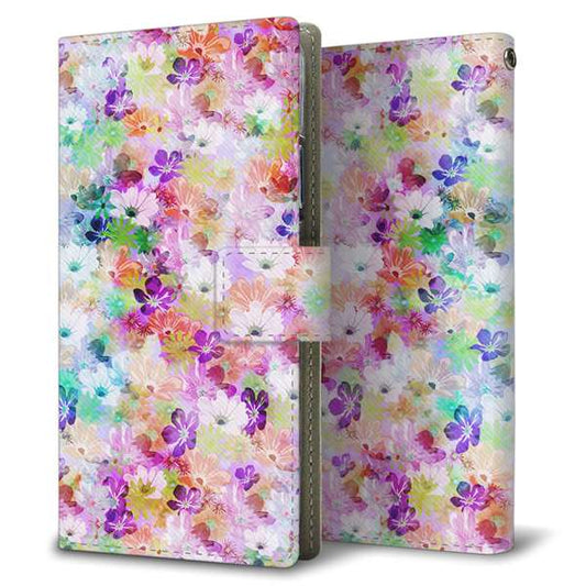 AQUOS sense10 SHG15 au 高画質仕上げ プリント手帳型ケース ( 薄型スリム )リバティプリント