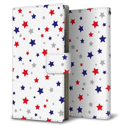 AQUOS wish5 SH-M32 高画質仕上げ プリント手帳型ケース ( 薄型スリム )星柄プリント