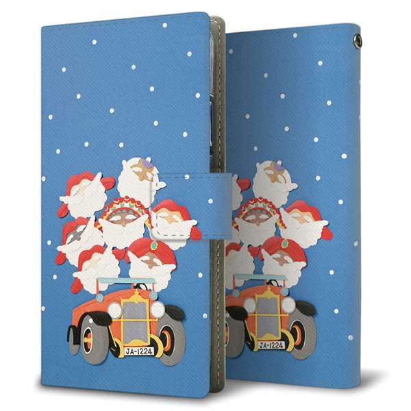 Xiaomi Redmi Note 13 Pro 5G XIG05 au 高画質仕上げ プリント手帳型ケース ( 薄型スリム )クリスマス