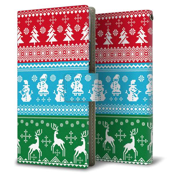 AQUOS wish5 SH-52F docomo 高画質仕上げ プリント手帳型ケース ( 薄型スリム )クリスマス