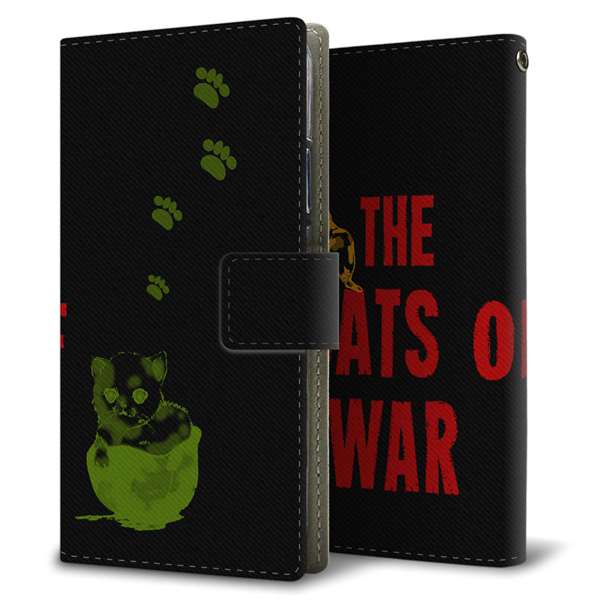 AQUOS R8 pro A301SH SoftBank 高画質仕上げ プリント手帳型ケース ( 薄型スリム )THE CATS OF WAR