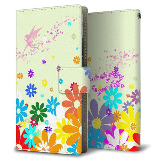 Xiaomi 14T XIG07 au 高画質仕上げ プリント手帳型ケース ( 薄型スリム ) 【YA904 フェアリー花】