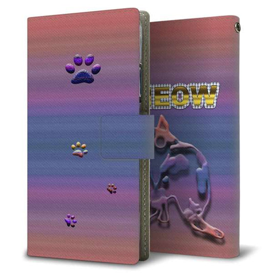 arrows We2 FCG02 au 高画質仕上げ プリント手帳型ケース ( 薄型スリム ) 【YA908 MEOW】