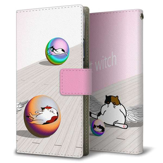 AQUOS wish4 SH-52E docomo 高画質仕上げ プリント手帳型ケース ( 薄型スリム ) 【YA943 CAT WITCH】