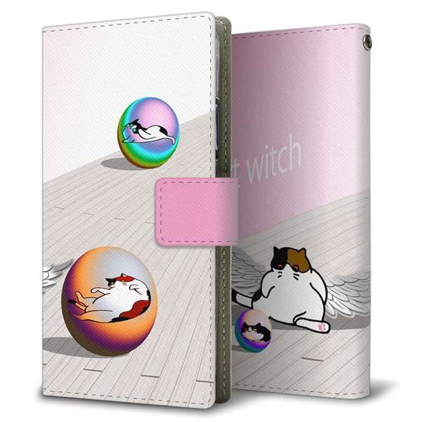 Galaxy S26 SM-S942Z SoftBank 高画質仕上げ プリント手帳型ケース ( 薄型スリム ) 【YA943 CAT WITCH】