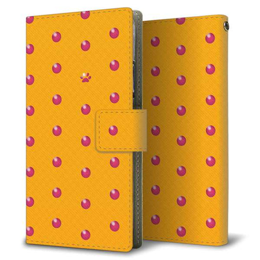 Galaxy S24 SCG25 au 高画質仕上げ プリント手帳型ケース ( 薄型スリム )肉球ドット