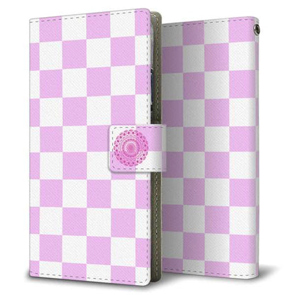 Xiaomi 14T XIG07 au 高画質仕上げ プリント手帳型ケース ( 薄型スリム )チェッカー
