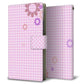 AQUOS wish5 SH-M32 高画質仕上げ プリント手帳型ケース ( 薄型スリム )フローラルパターン
