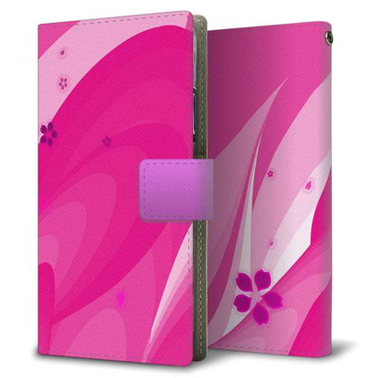 AQUOS wish5 A502SH Y!mobile 高画質仕上げ プリント手帳型ケース ( 薄型スリム )サクラ