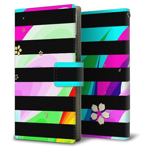 AQUOS wish5 A502SH Y!mobile 高画質仕上げ プリント手帳型ケース ( 薄型スリム )サクラ