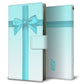 AQUOS wish5 SH-52F docomo 高画質仕上げ プリント手帳型ケース ( 薄型スリム )リボンクロス
