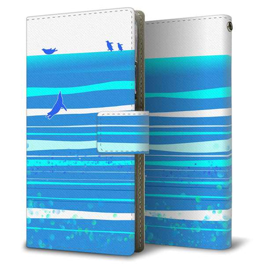 AQUOS R10 SH-51F docomo 高画質仕上げ プリント手帳型ケース ( 薄型スリム ) 【YB920 ペンギン01】