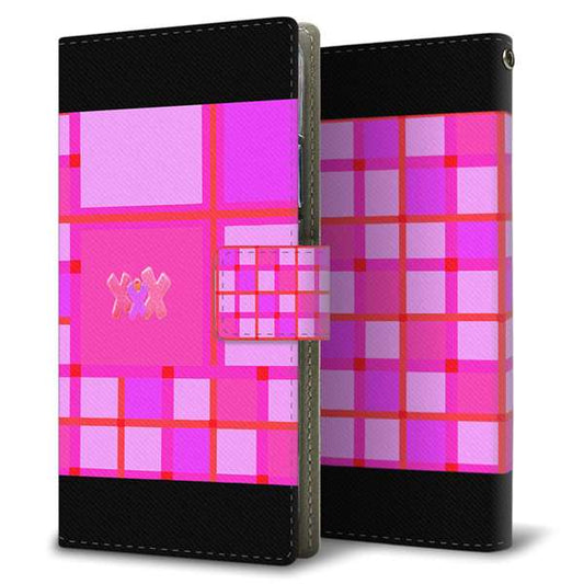らくらくスマートフォン a A401FC  Y!mobile 高画質仕上げ プリント手帳型ケース ( 薄型スリム )タータン