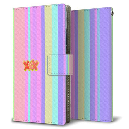 Libero 5G III A202ZT Y!mobile 高画質仕上げ プリント手帳型ケース ( 薄型スリム )ボーダーファンシー
