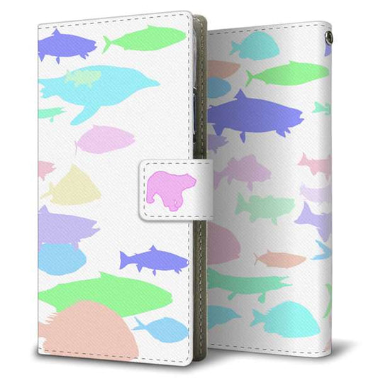 AQUOS sense9 SHG14 au 高画質仕上げ プリント手帳型ケース ( 薄型スリム )魚群