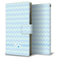 AQUOS wish5 A502SH Y!mobile 高画質仕上げ プリント手帳型ケース ( 薄型スリム )ジグザグパステル