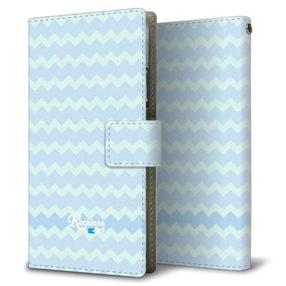AQUOS sense9 SHG14 au 高画質仕上げ プリント手帳型ケース ( 薄型スリム )ジグザグパステル