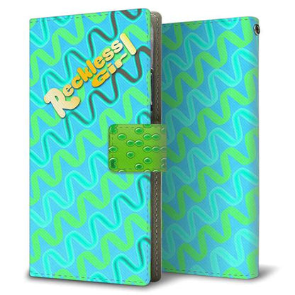 Xperia 10 VI A402SO SoftBank 高画質仕上げ プリント手帳型ケース ( 薄型スリム )スプリンググリーン